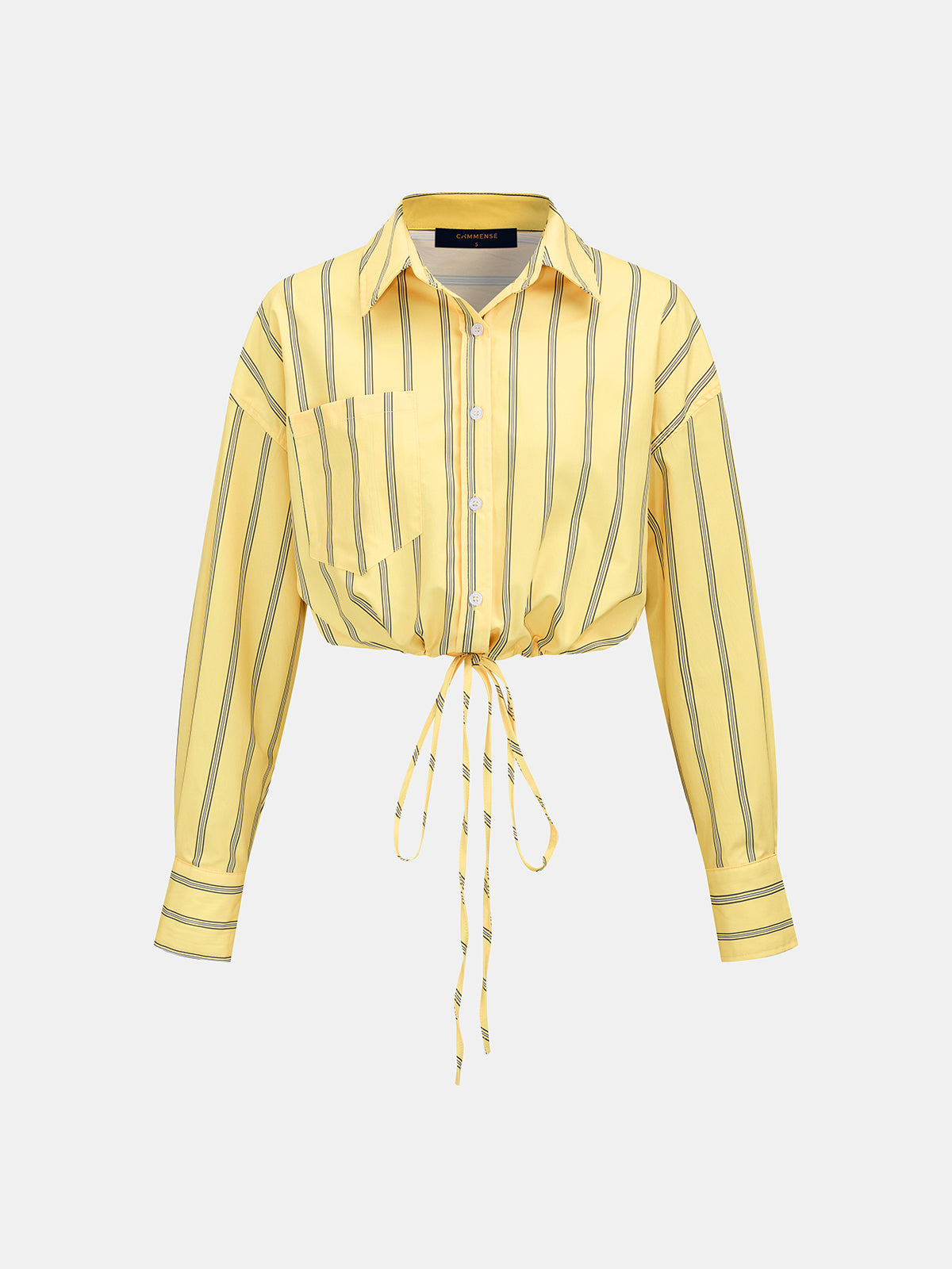 Striped Tie Crop Shirt & Shorts Set, Perfect Casual Summer Outfit