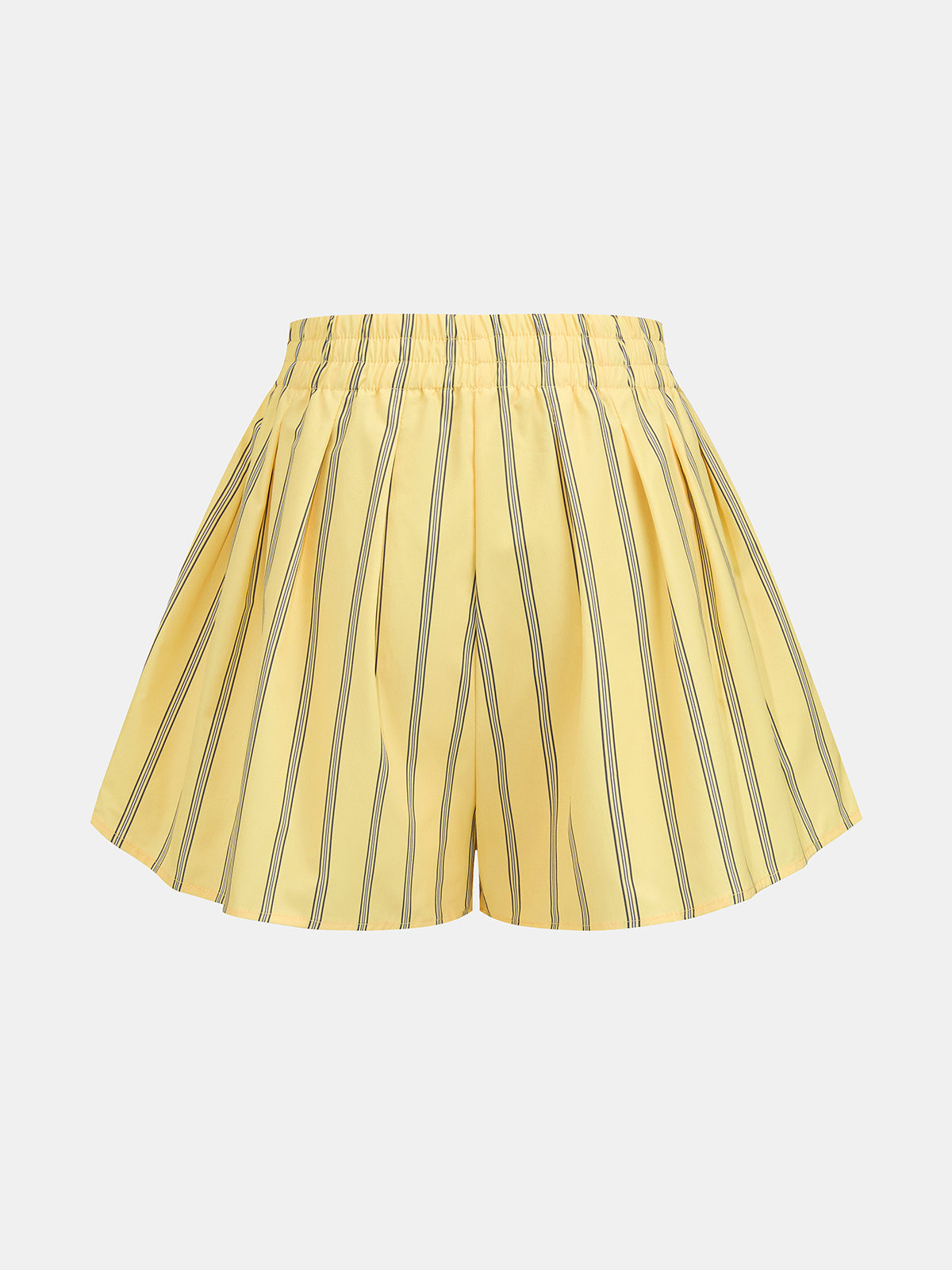 Striped Tie Crop Shirt & Shorts Set, Perfect Casual Summer Outfit