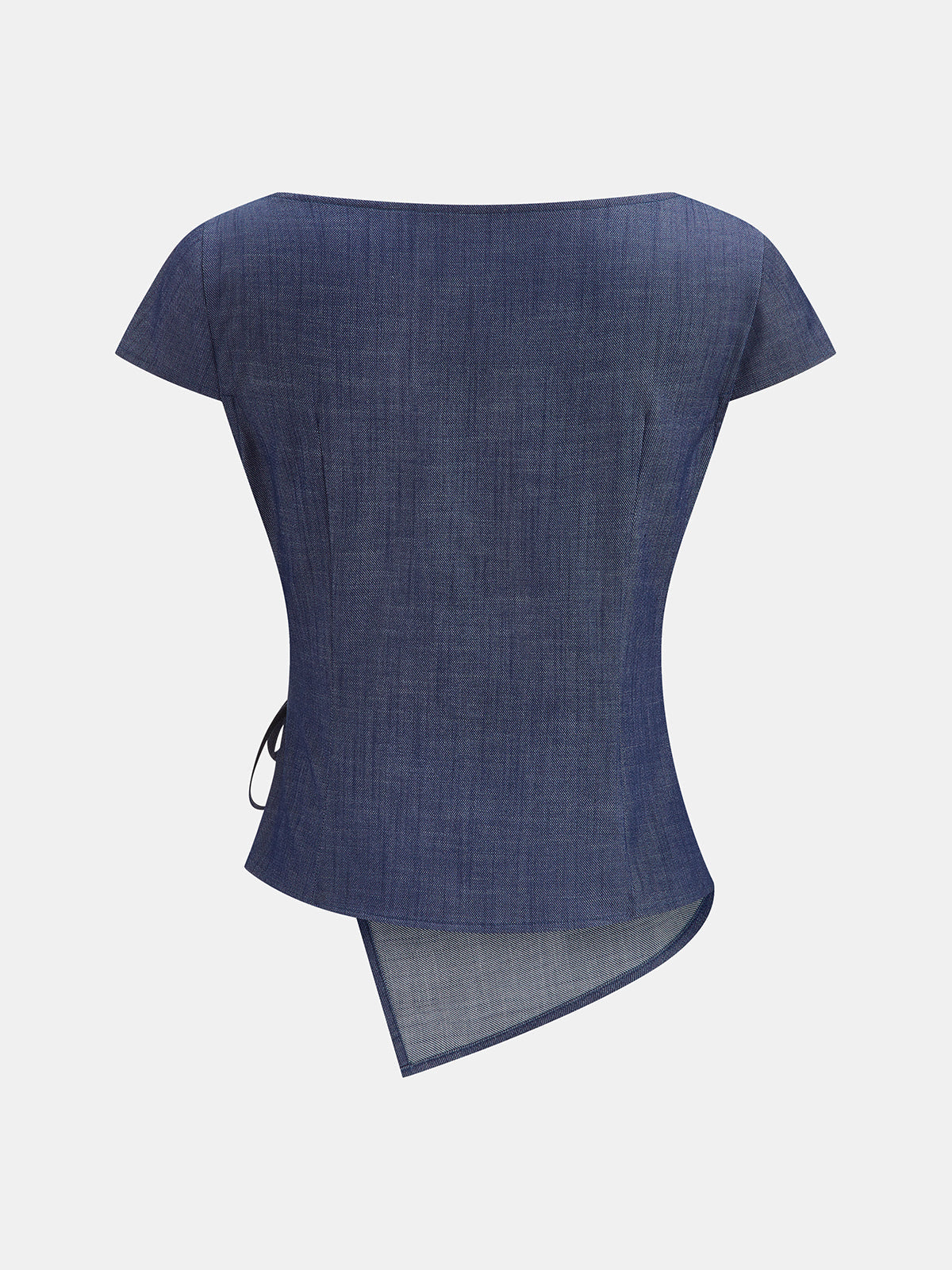 Asymmetrical Wrap Top & Belted Pant Set - Women's Casual Chic Outfit