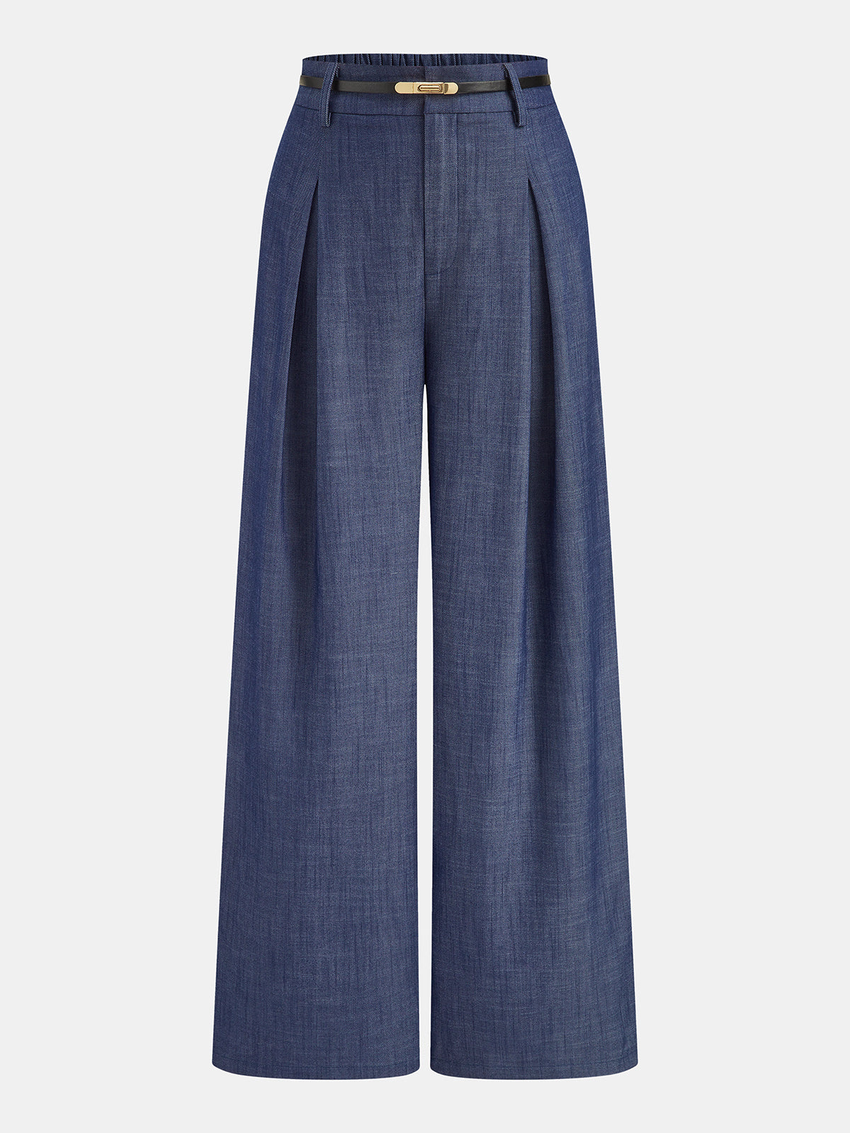 Asymmetrical Wrap Top & Belted Pant Set - Women's Casual Chic Outfit
