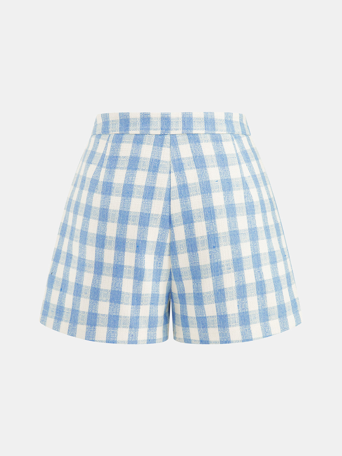 3D Flower Gingham Halter Vest & Shorts Set for Summer Outdoor Wear
