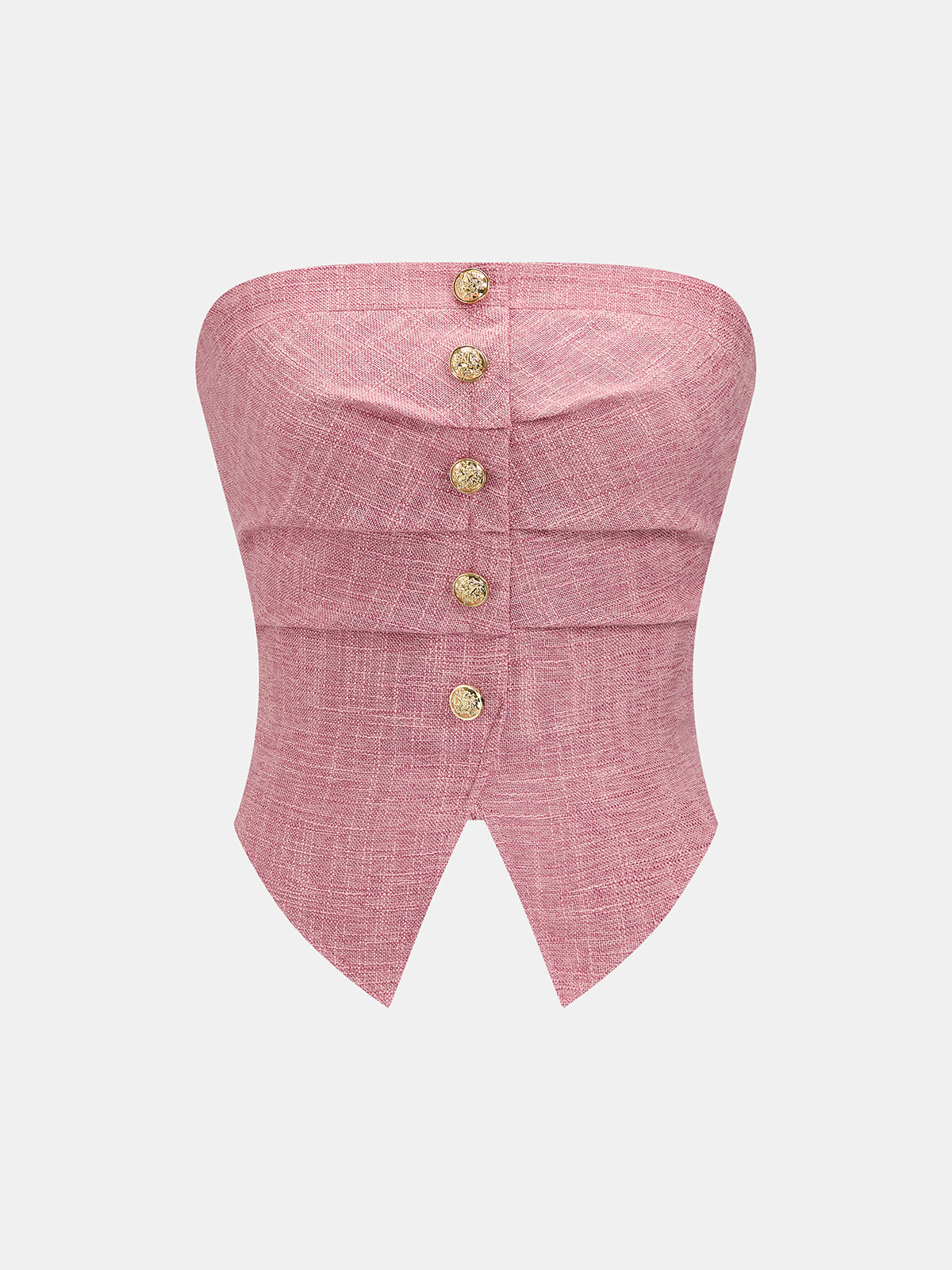 Textured Strapless Top with Detachable Clear Straps for Versatile Styling