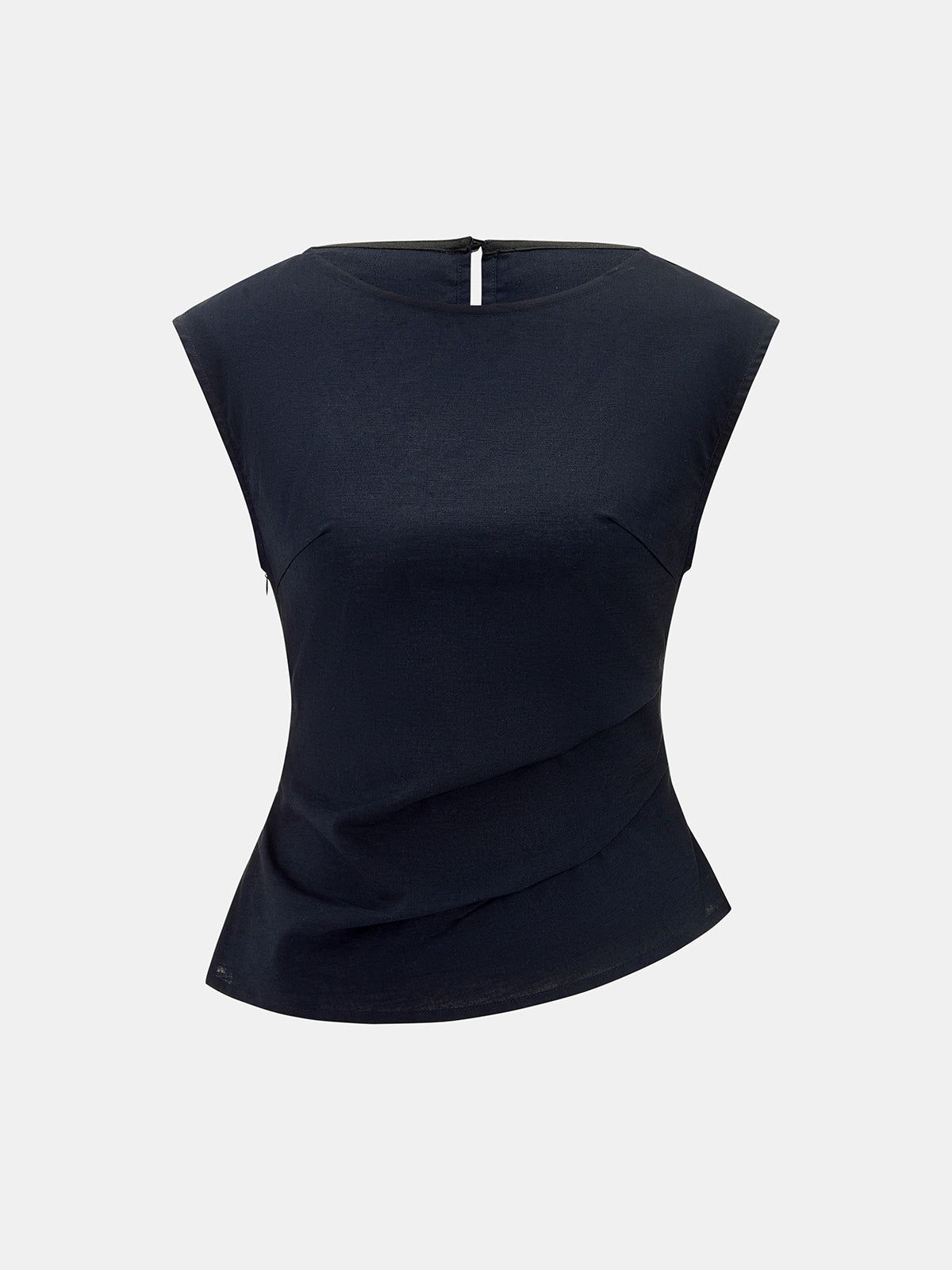 Cotton Linen Top & Lace Waist Skirt Set for Women's Casual Wear