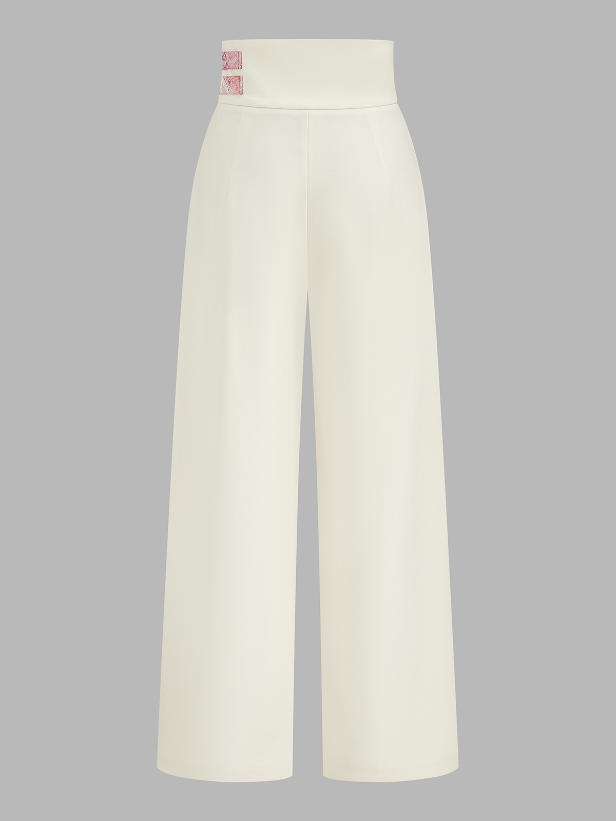 Sleeveless Jacquard Crop Top & High-Waisted Pants Set for Women