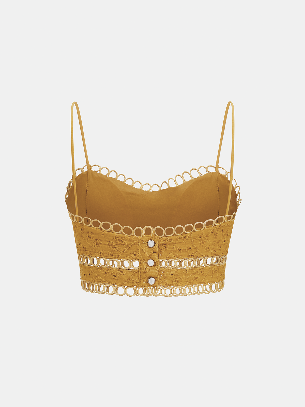 Eyelet Embroidered Cami Top & Skirt Set for Women's Summer Wear