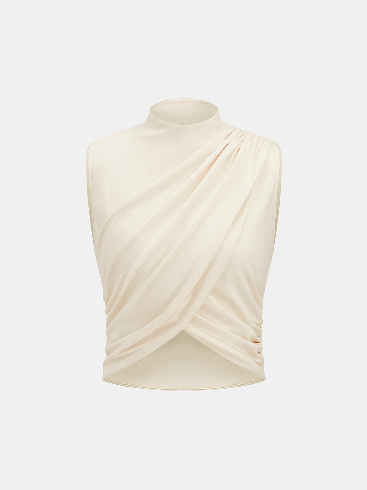 Ruched Sleeveless Top & Striped Pants Set Women's Casual Outfit
