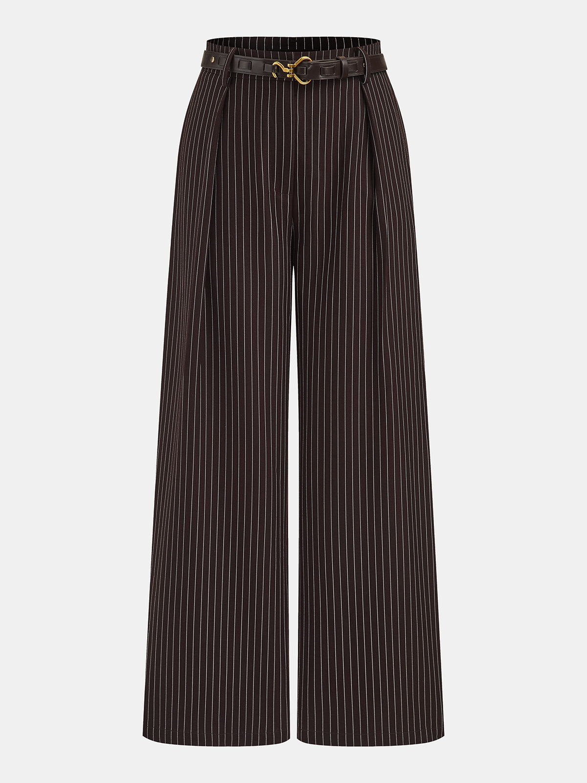 Ruched Sleeveless Top & Striped Pants Set Women's Casual Outfit