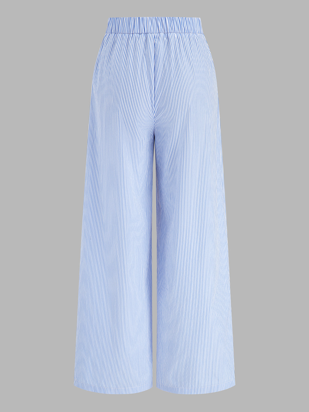 Pinstripe Cotton Blend Two Piece Pants Set for Women Stylish Office Wear