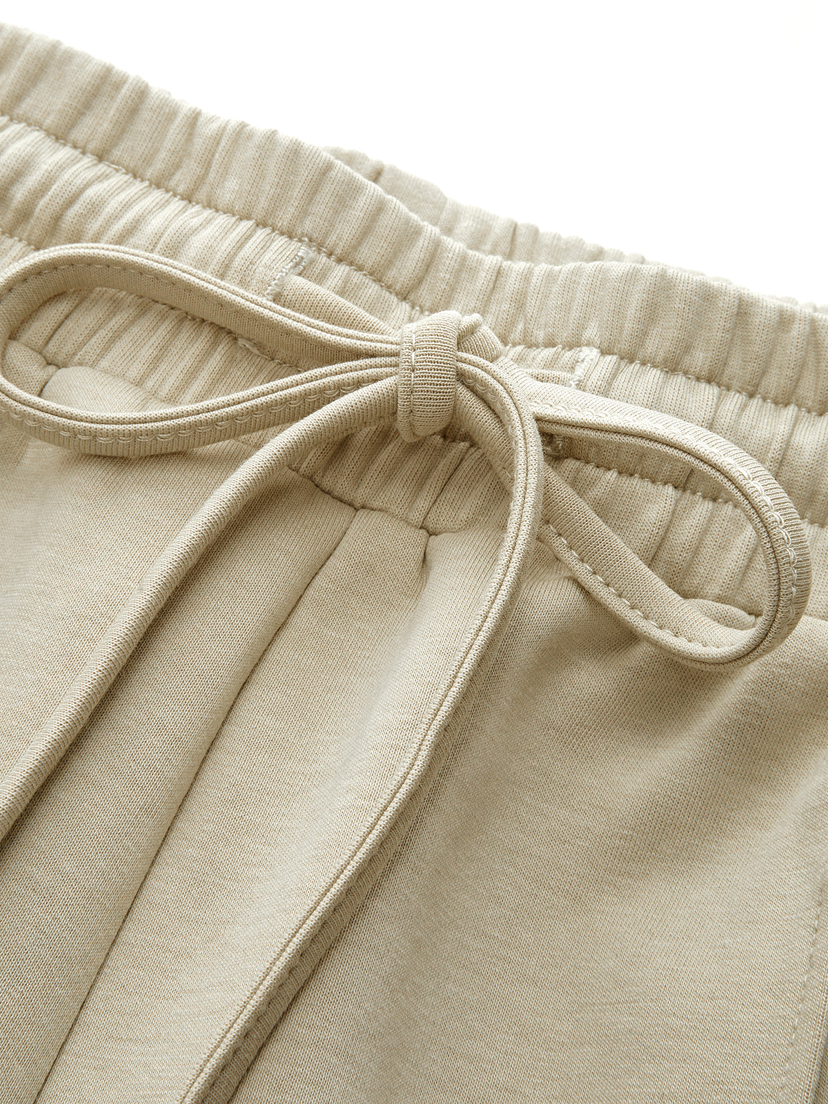 Contrast Trim V-Neck Top & Drawstring Shorts Set with Casual Style