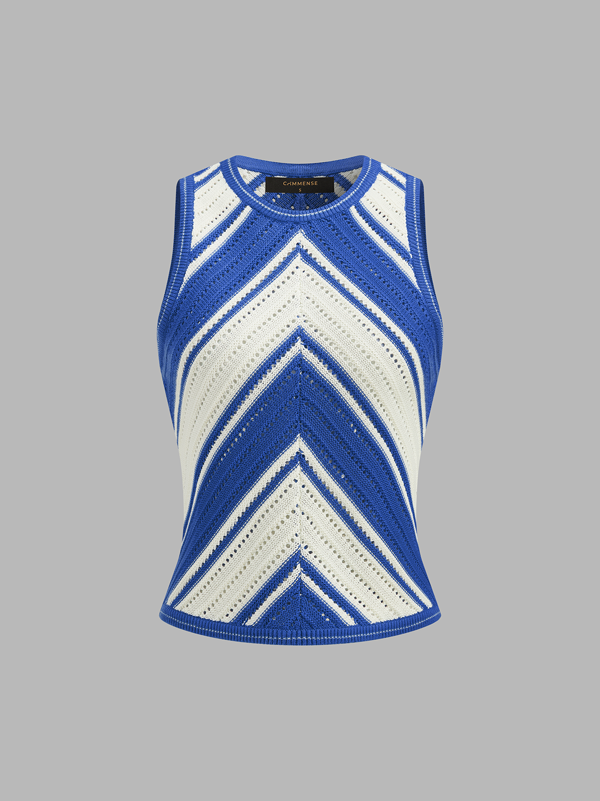 Chevron Knit Top & Midi Skirt Set Comfortable Trendy Women's Outfit