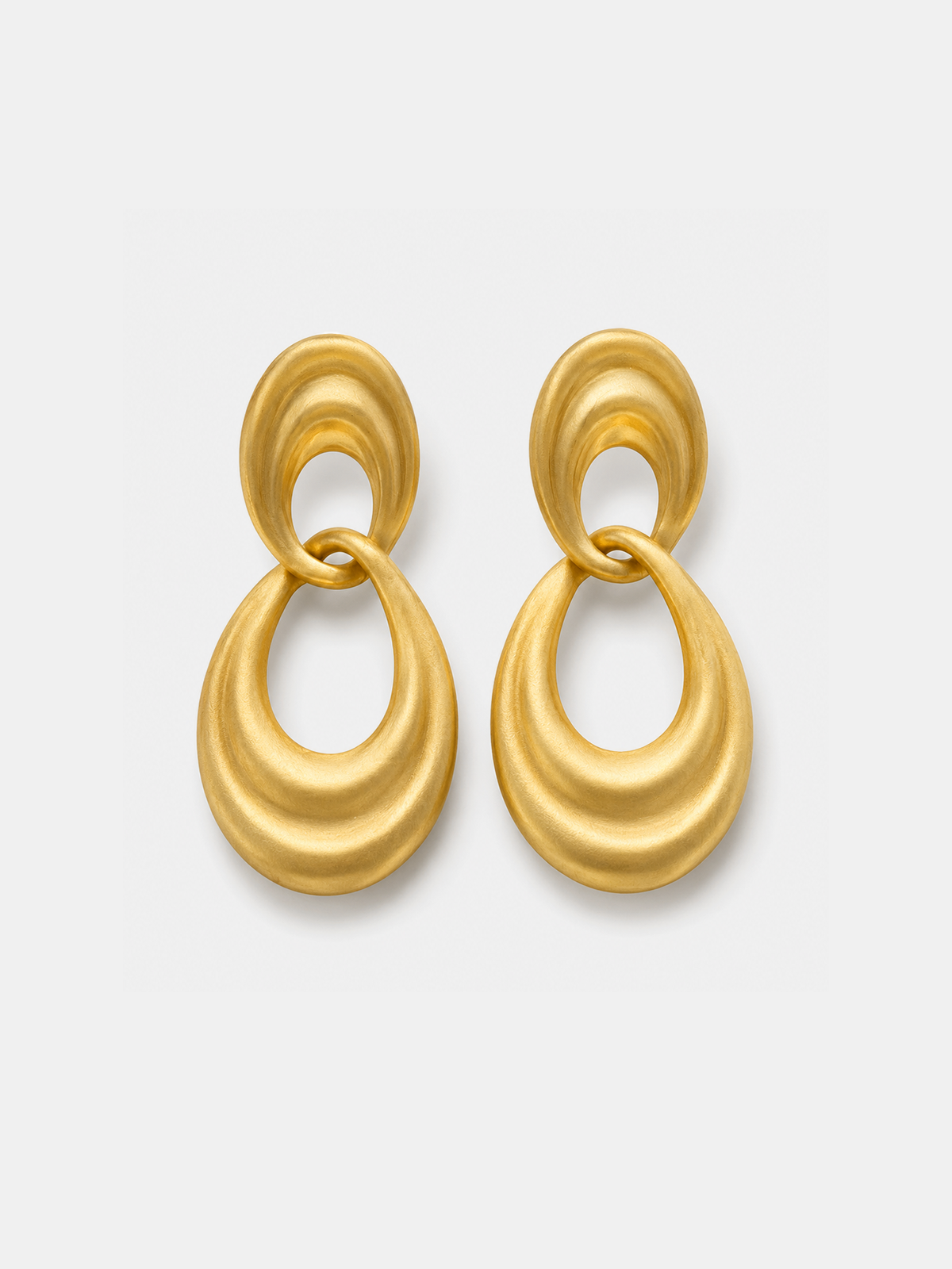 Chunky Linked Oval Drop Earrings for Women Everyday Wear Fashion Jewelry