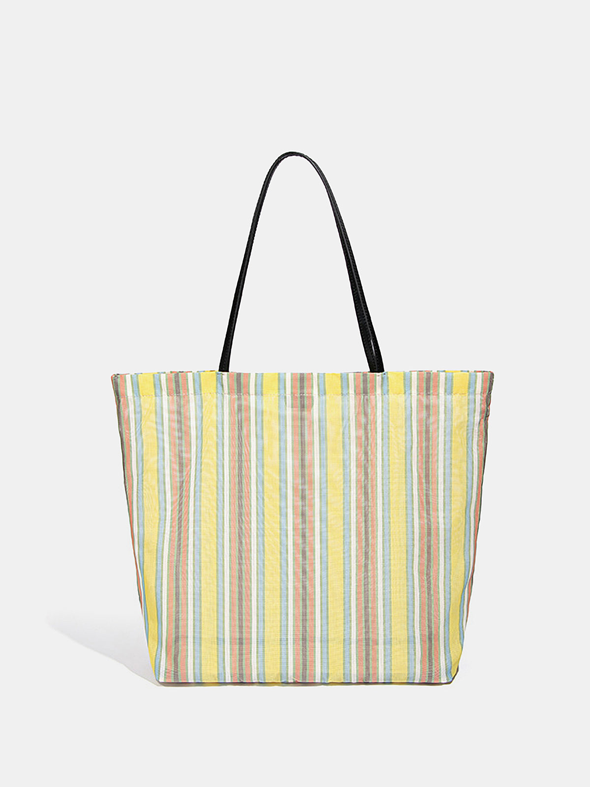 Rainbow Striped Large Shoulder Bag Spacious Tote for Everyday Use