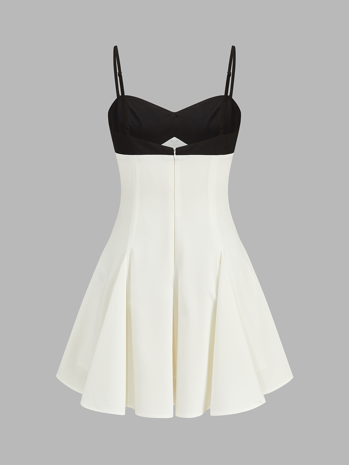 Color Block Bust Cami Flare Mini Dress Trendy Women's Fashion