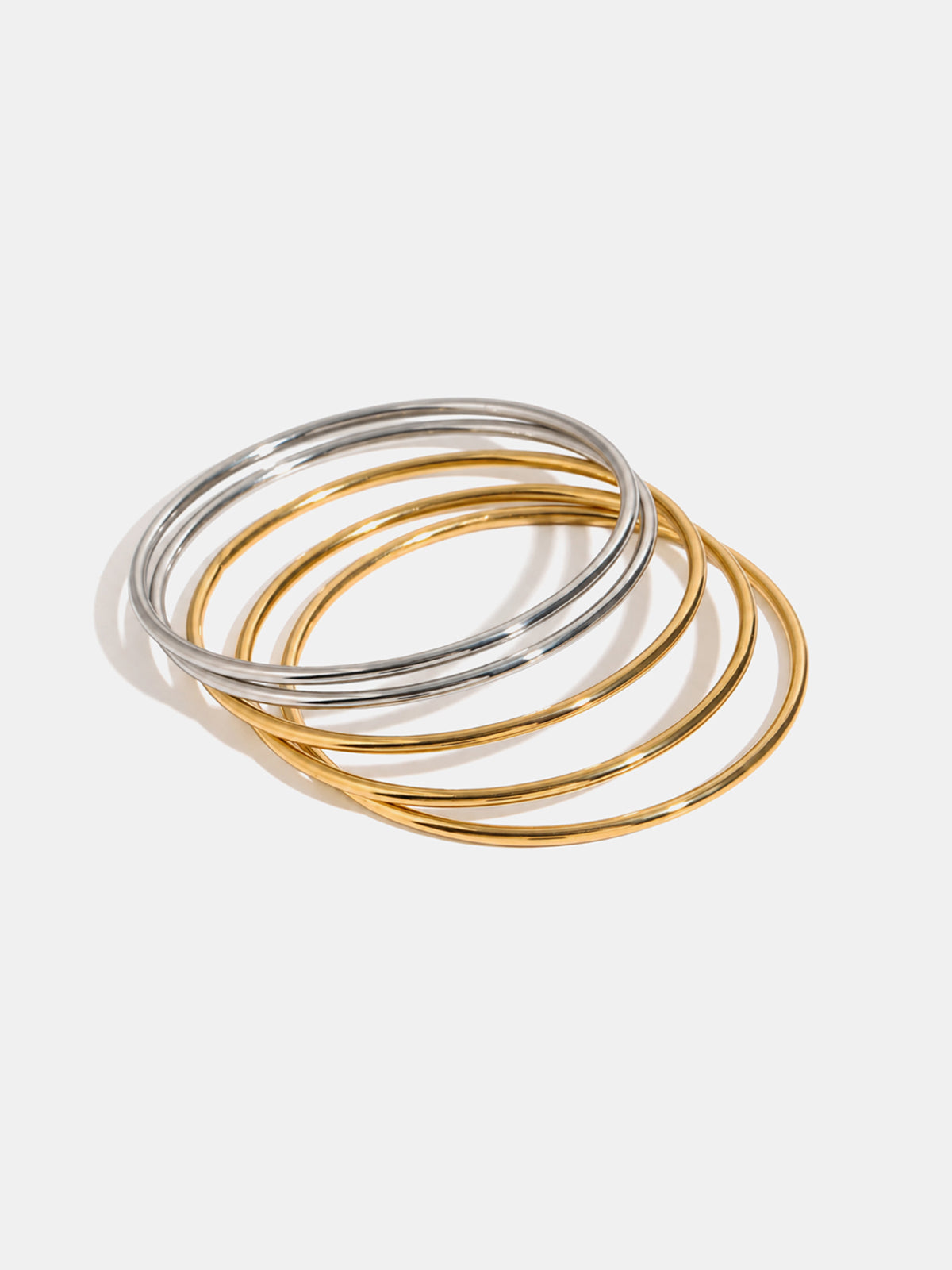 Minimalist Stacked Bangle Bracelet for Women, Trendy Fashion Jewelry