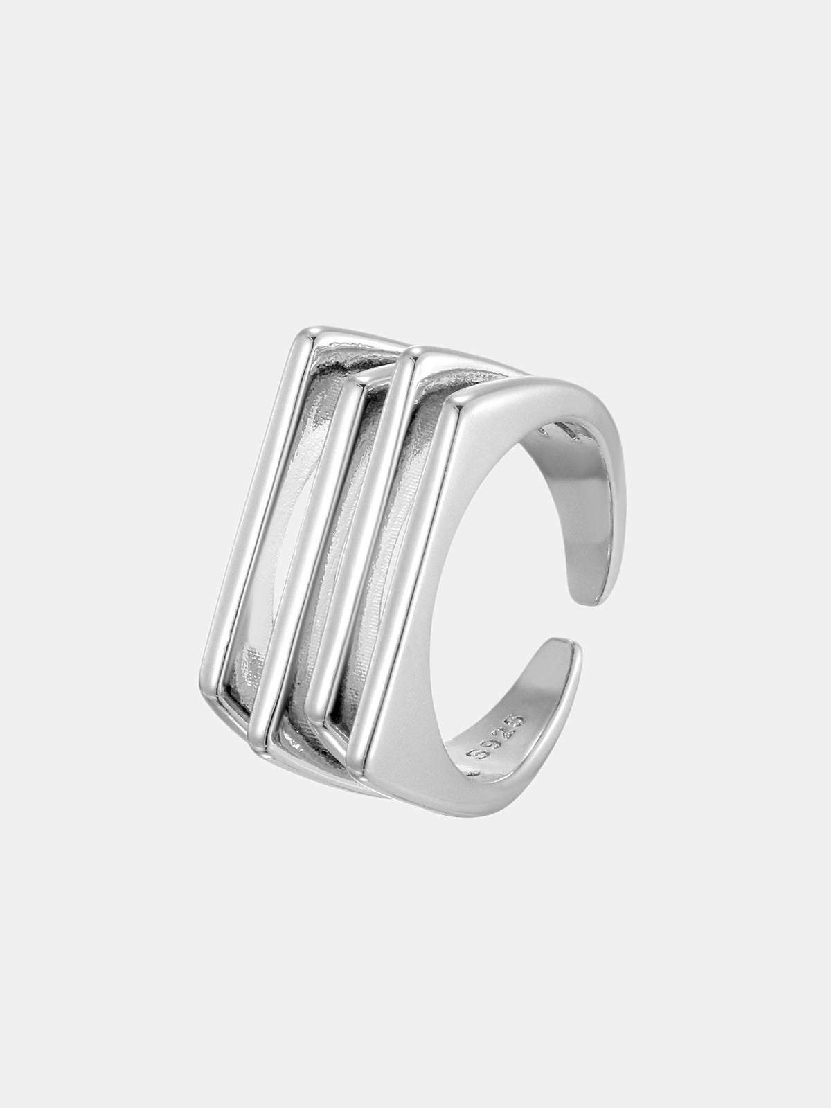 Geometric Multi Bar Statement Ring Bold Modern Stackable Accessory