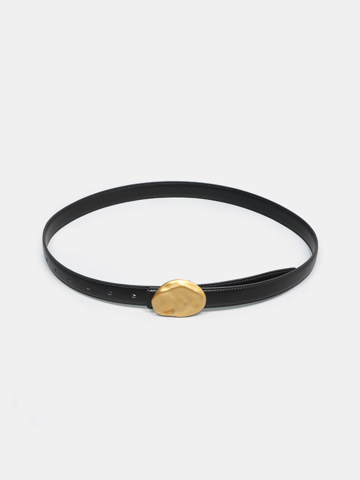 "Irregular Buckle Waist Belt Adjustable Comfort Fit Leather"