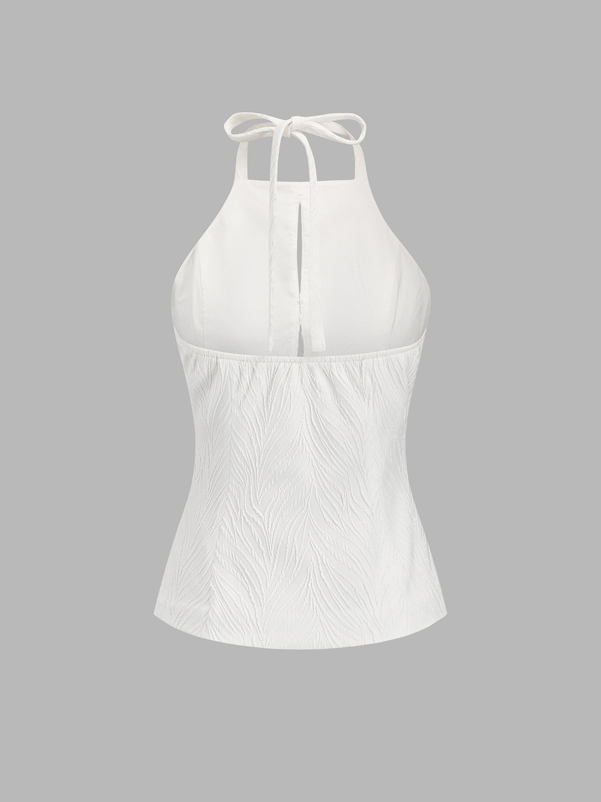 Textured Halter Cutout Top & Mini Skirt Set for Women Summer Wear