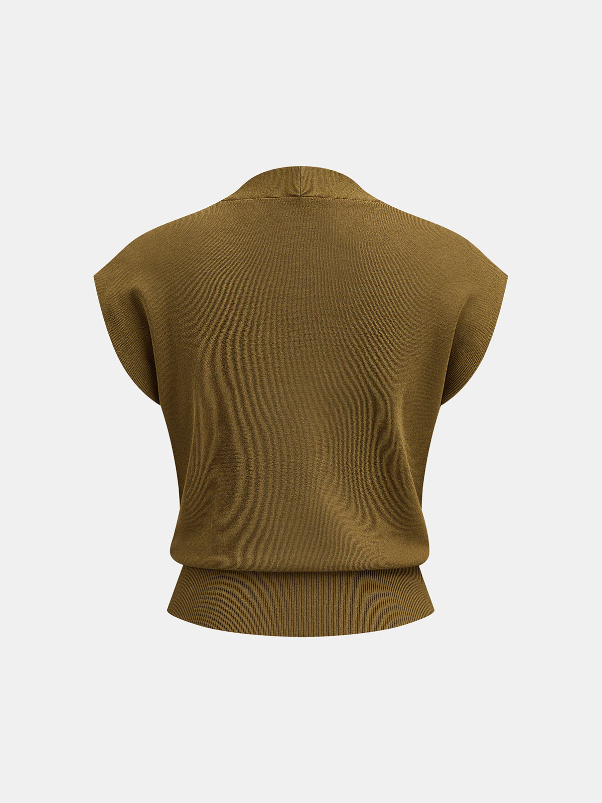 Wrap V Neck Sleeveless Knit Top Women Summer Casual Wear