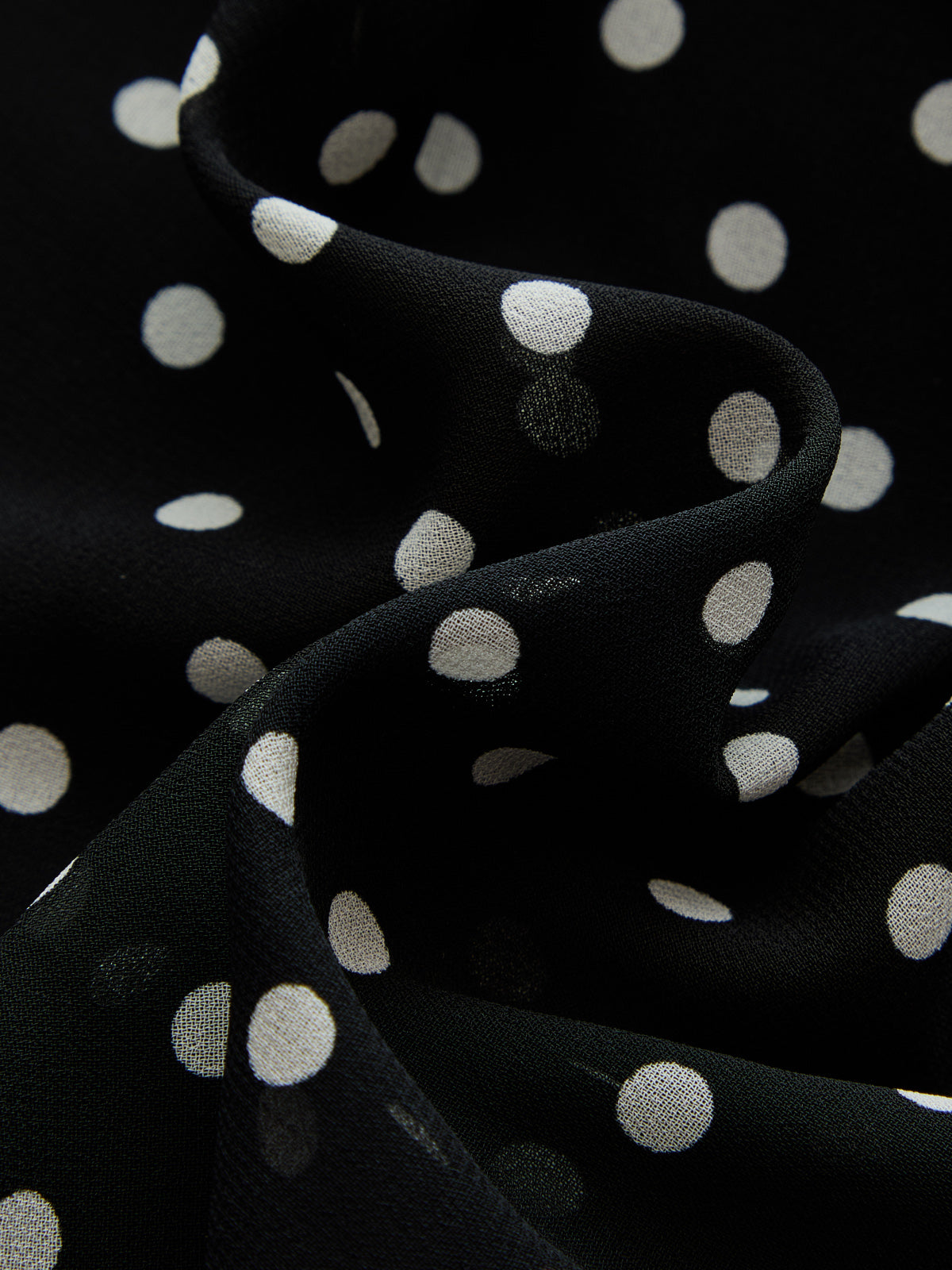 Polka Dot Cape Chiffon Romper with Belted Waist Detail