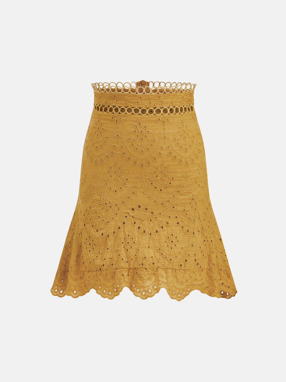 Eyelet Embroidered Cami Top & Skirt Set for Women's Summer Wear