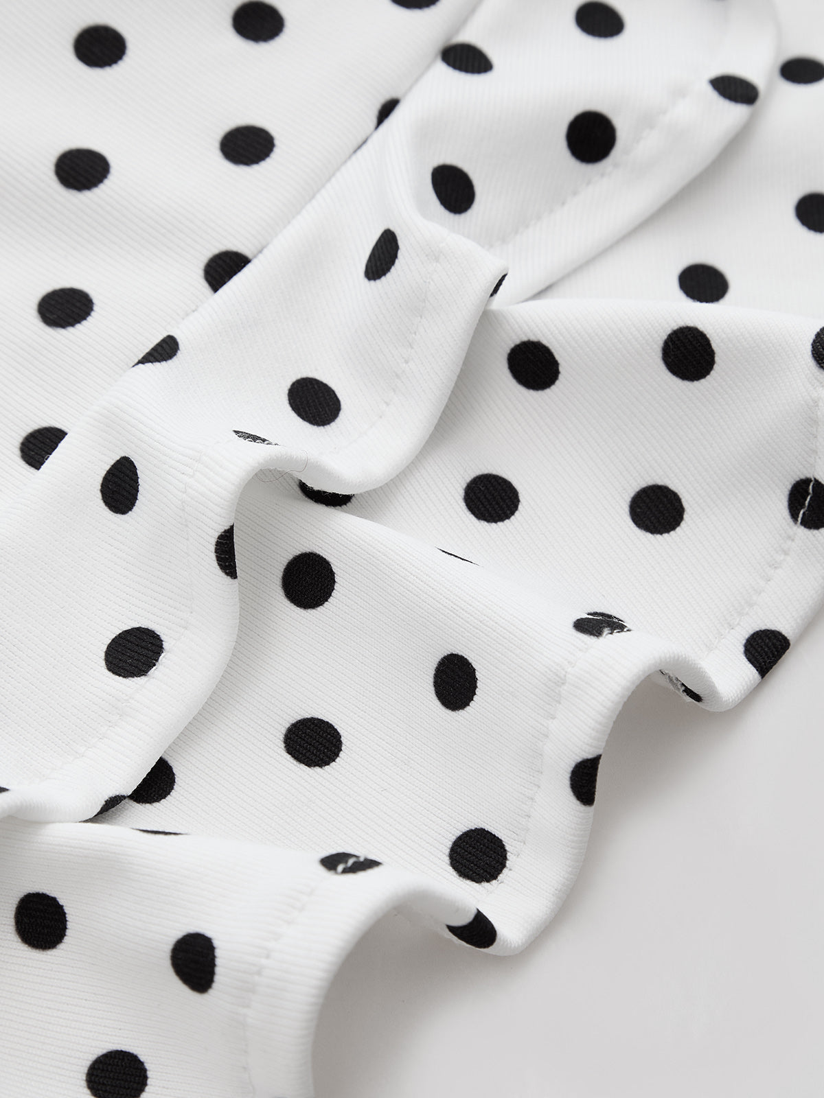 Polka Dot Slim Long Sleeve Top Women's Casual Fashion