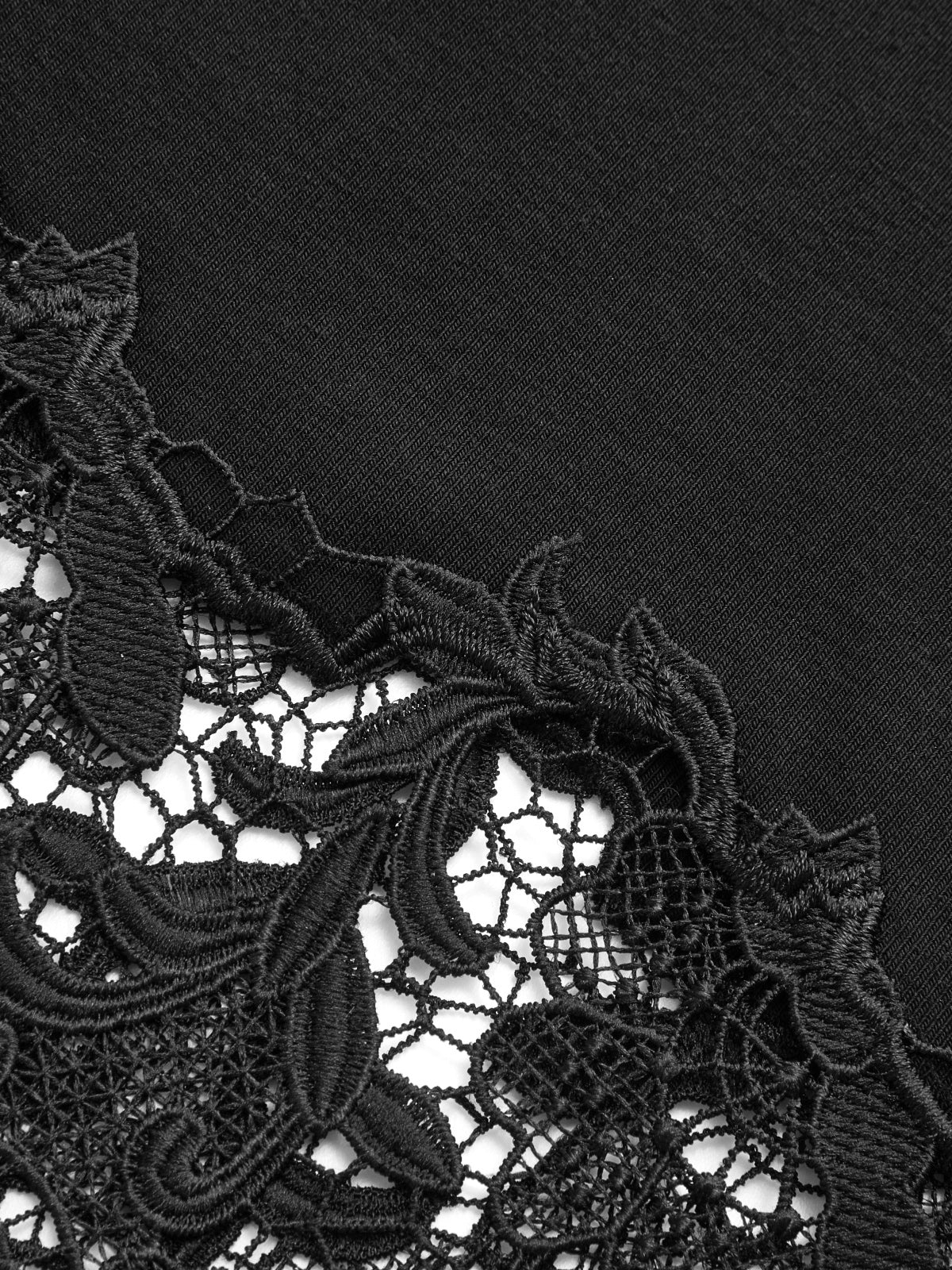 Lace Hem Long Sleeve Top Women's Casual Fashion