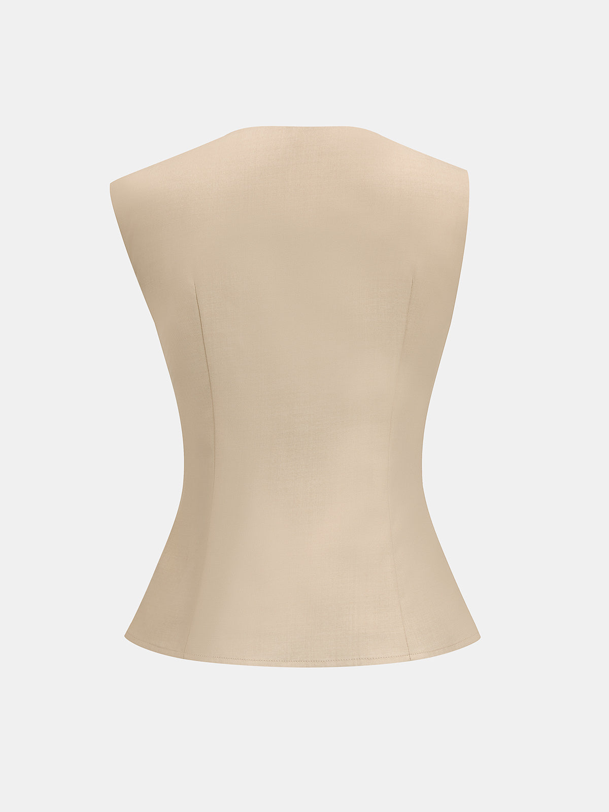 Metal Flower Decor Peplum Sleeveless Blouse Women's Elegant Summer Top