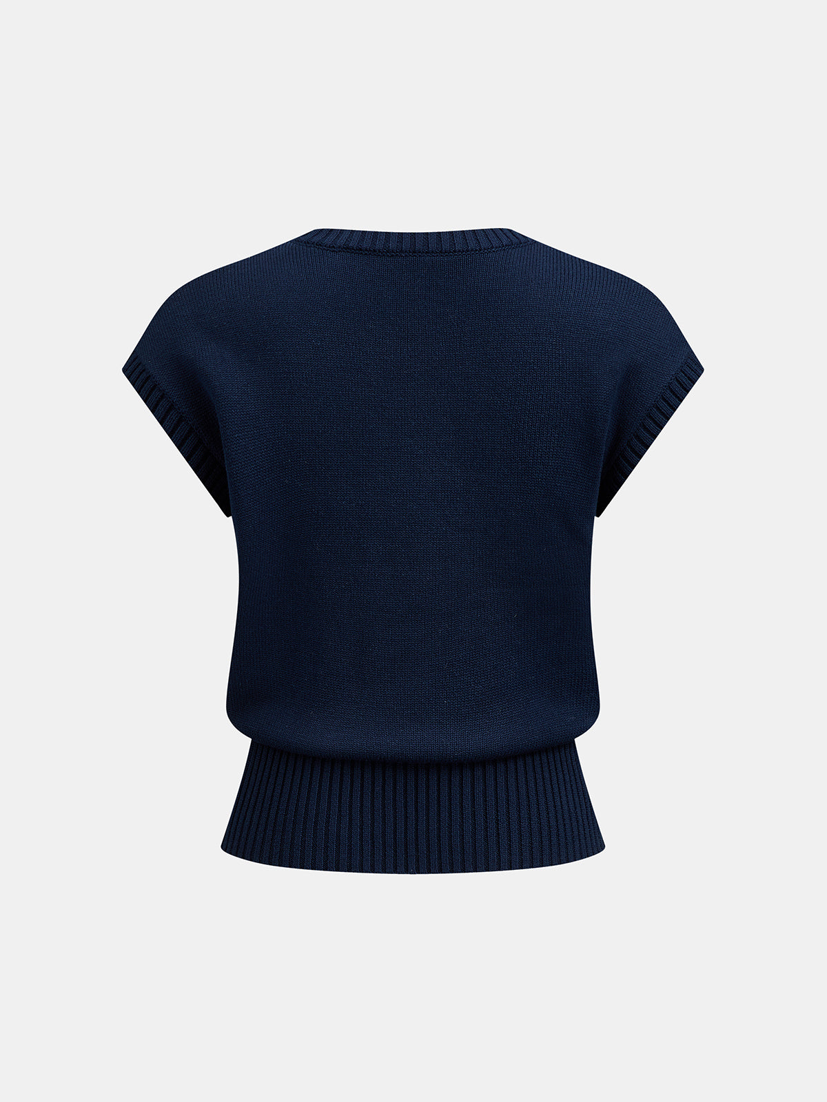 Celestial Embroidery Sleeveless Knit Vest for Women Casual Layering