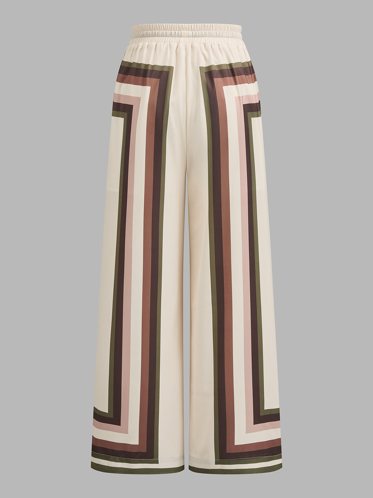 Updated SEO-optimized title: "Women's Geometric Print Tie Neck Shirt & Casual Pants Co-ord Set"