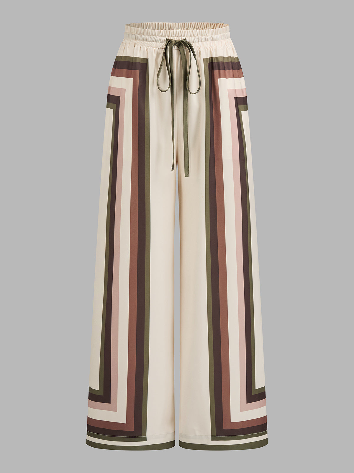 Updated SEO-optimized title: "Women's Geometric Print Tie Neck Shirt & Casual Pants Co-ord Set"