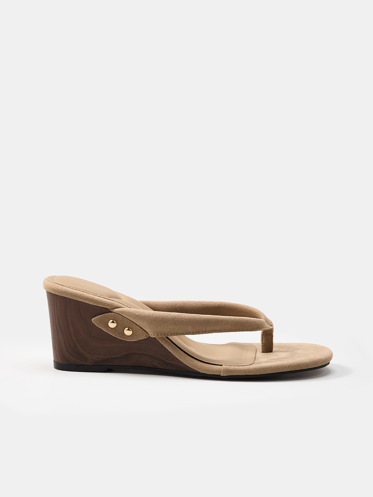 Casual Thong Wedge Sandals for Summer Beach Comfort