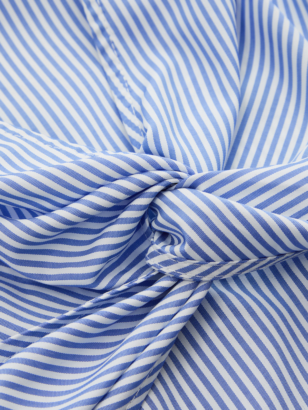 Collared Twisted Striped Short Sleeve Blouse for Women Summer Casual