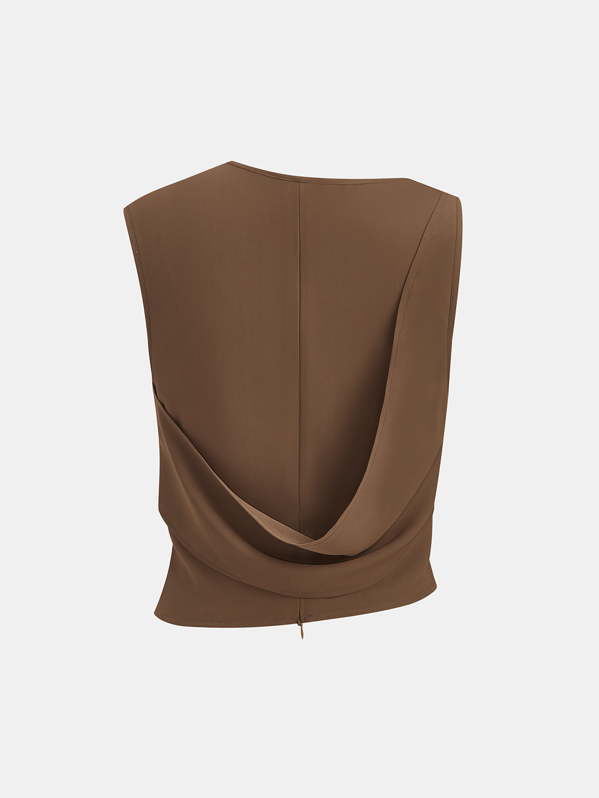 Asymmetrical Draped Twist Tank Top | Women's Flowy Sleeveless Shirt