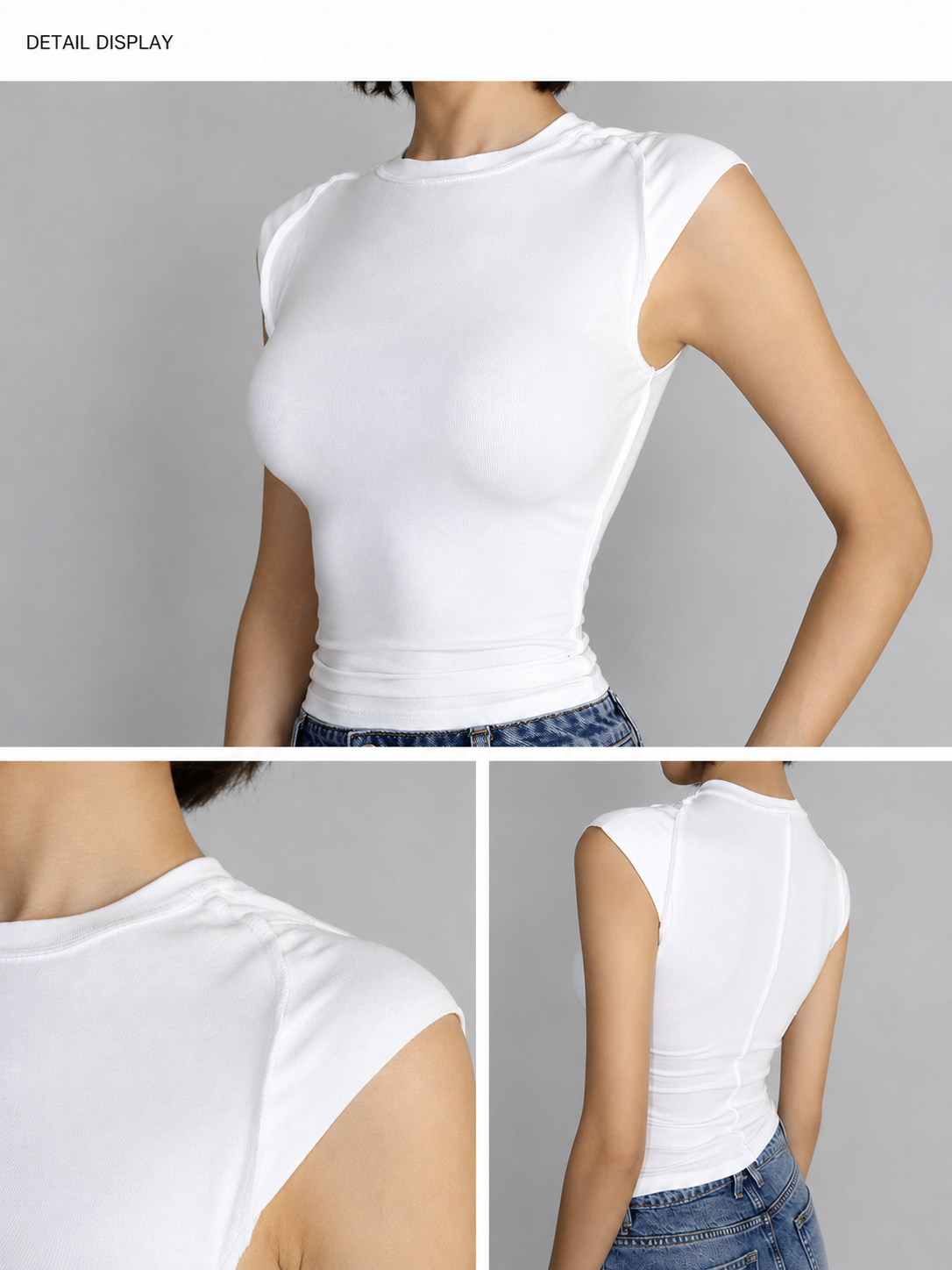 Cap Sleeve Fitted Tee | Lightweight Casual Everyday Essential