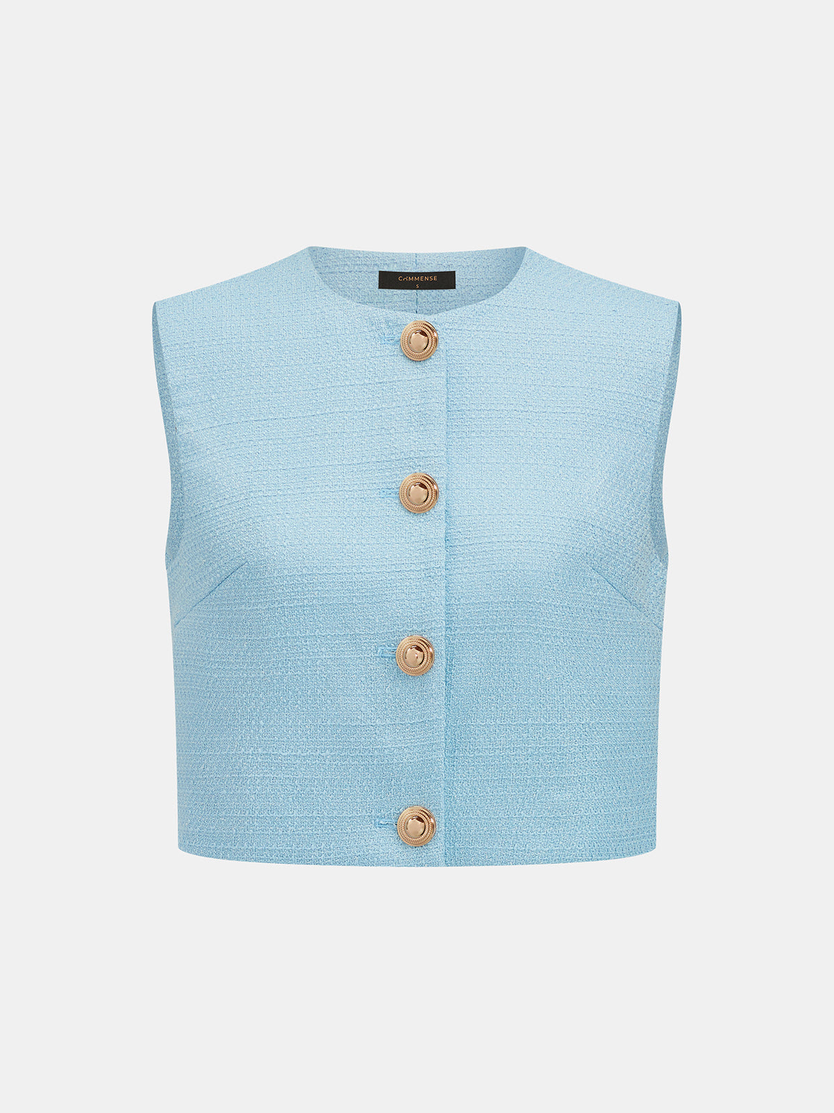 Sleeveless Textured Vest & Pleated Pant Set for Women Casual/Formal Wear