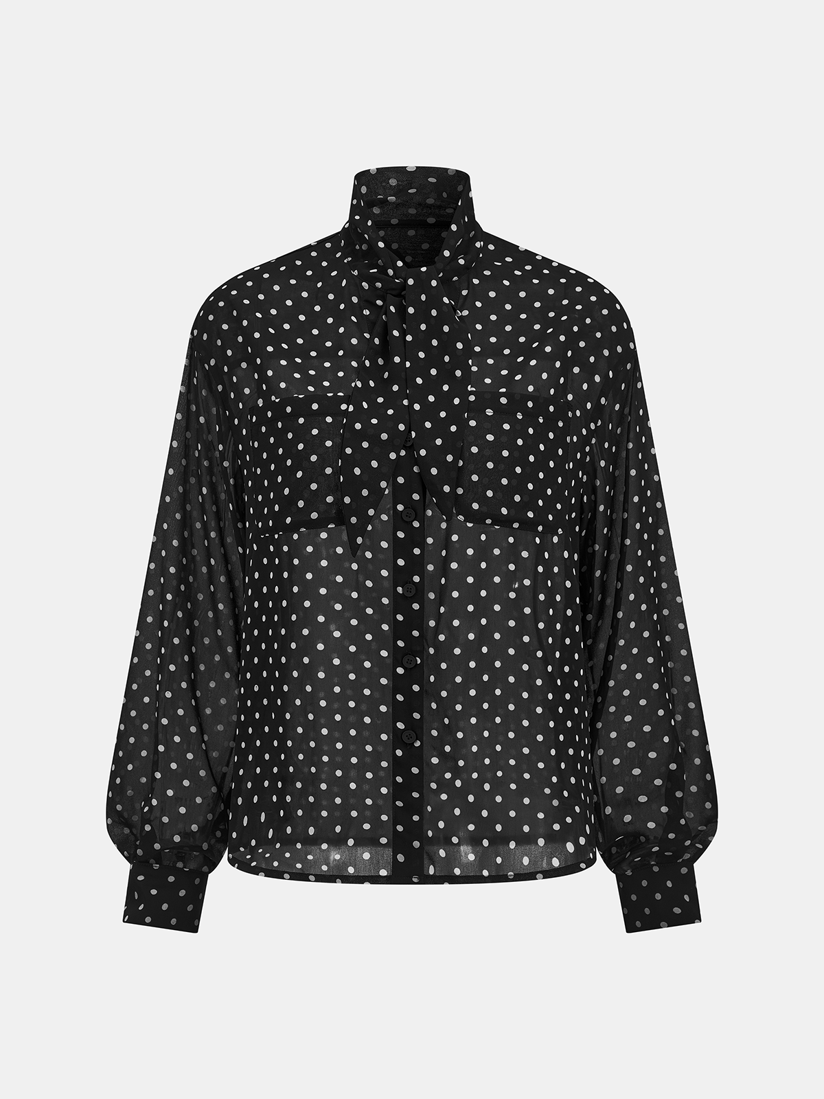 Polka Dot Chiffon Two Piece Skirt Set for Women Spring Fashion