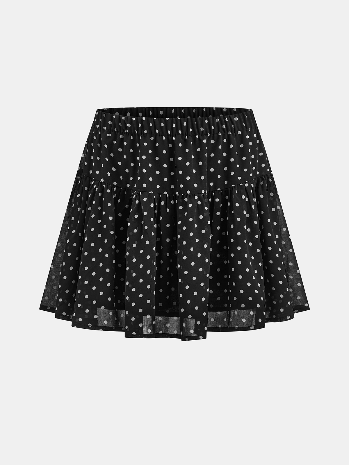 Polka Dot Chiffon Two Piece Skirt Set for Women Spring Fashion