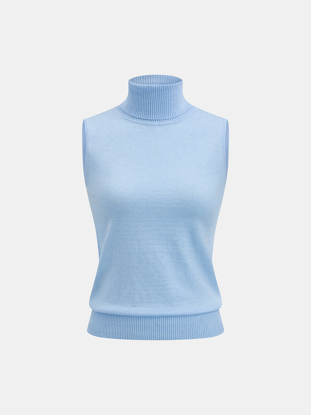 Turtleneck Sleeveless Knit Top Women’s Stylish Casual Layer