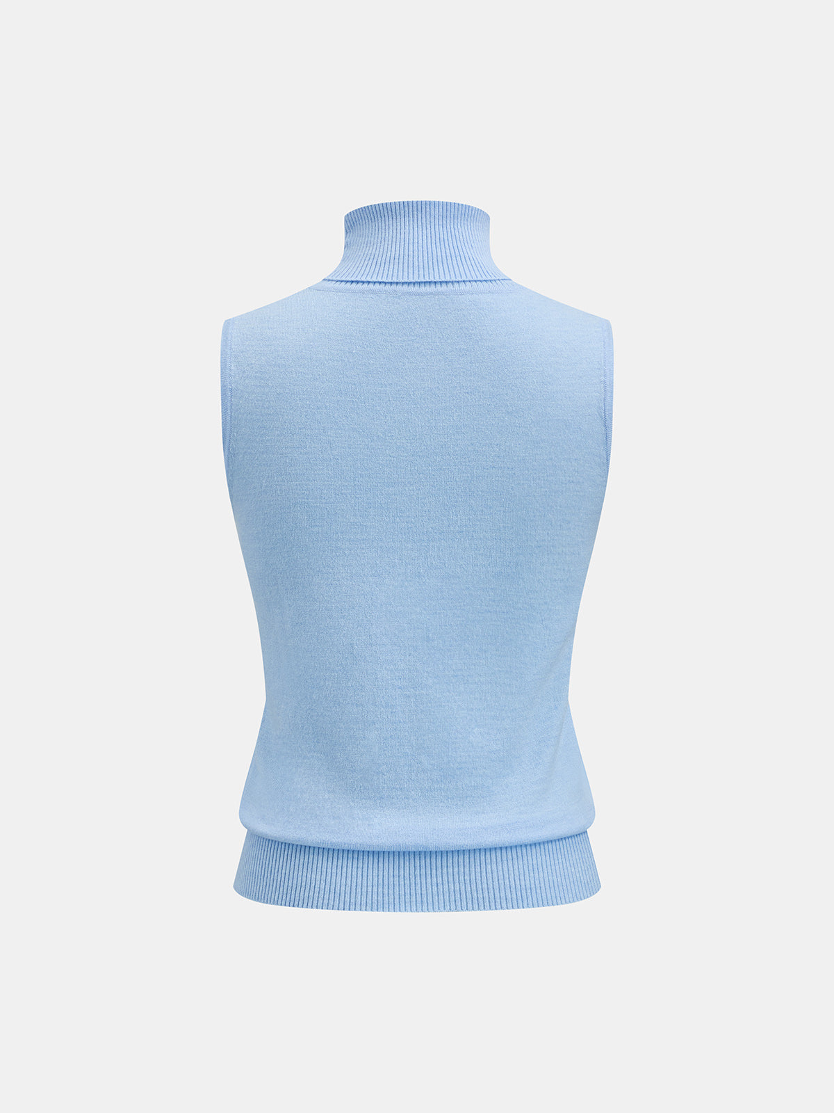 Turtleneck Sleeveless Knit Top Women’s Stylish Casual Layer