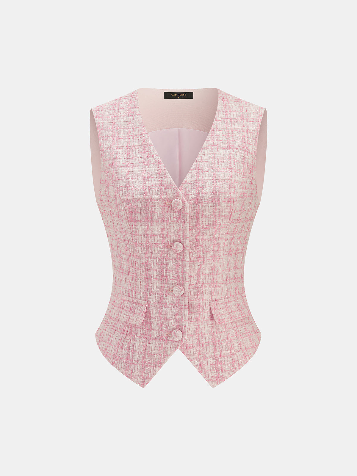 Textured Check Two Piece Pants Set with Belted Waist