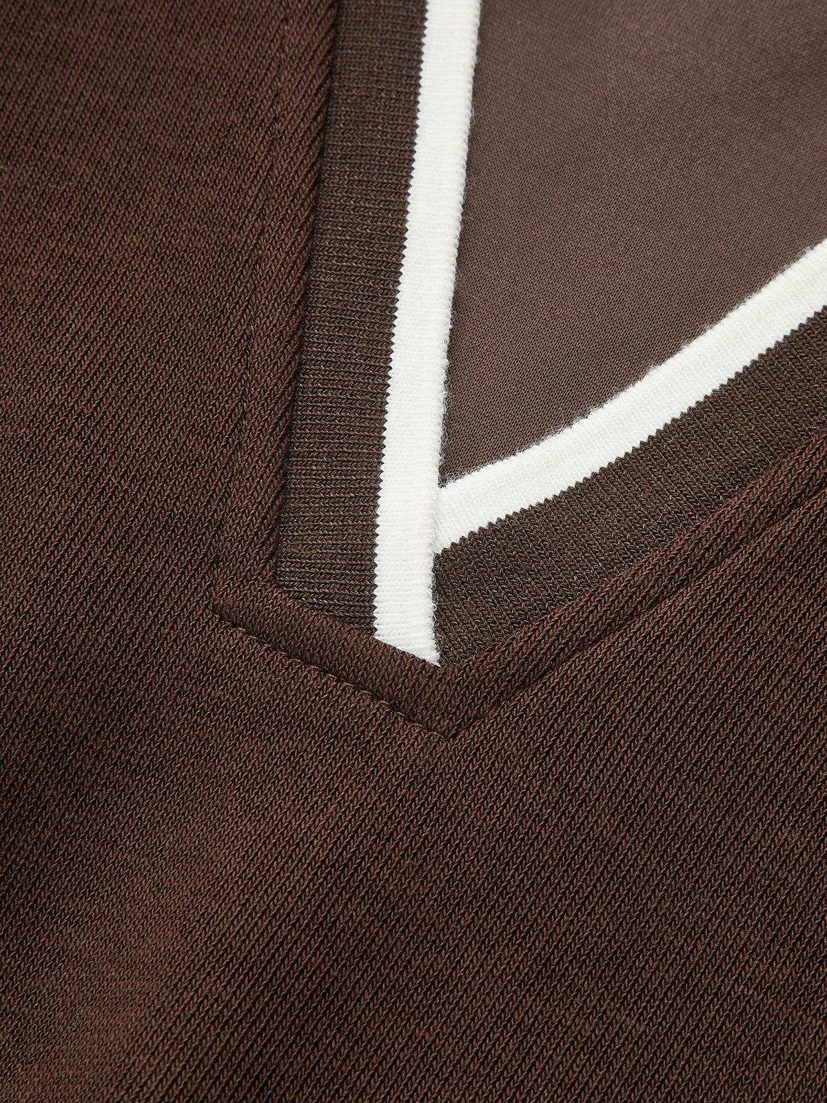 Contrast Trim Polo Cropped Sweatshirt for Women Casual Comfort