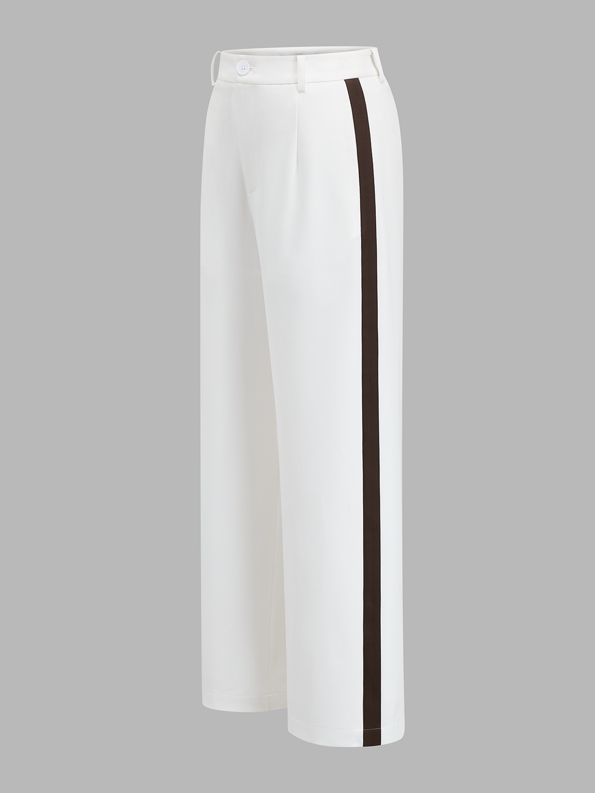Contrast Trim Belted Two Piece Pants Set with Stylish Modern Design