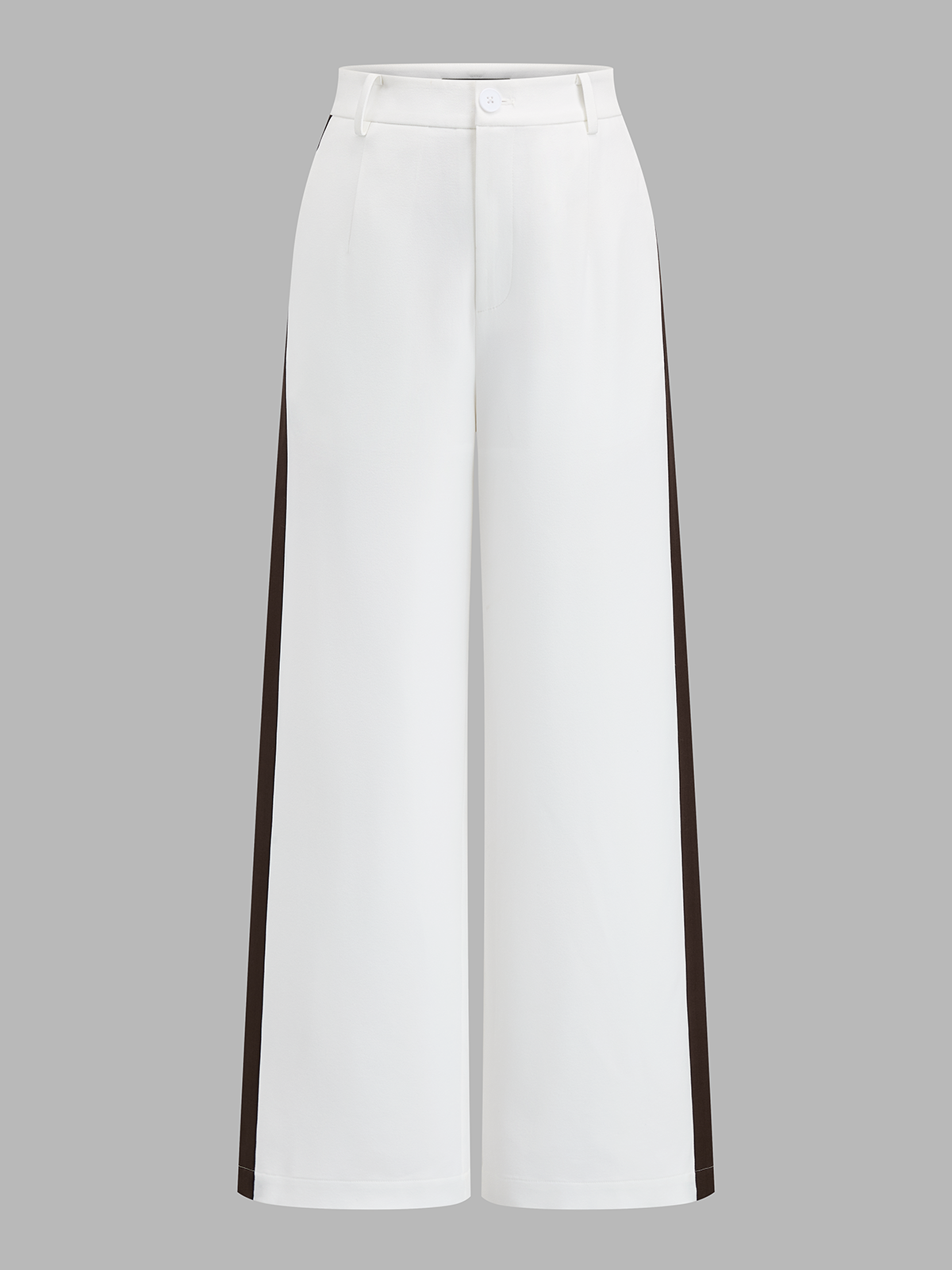 Contrast Trim Belted Two Piece Pants Set with Stylish Modern Design