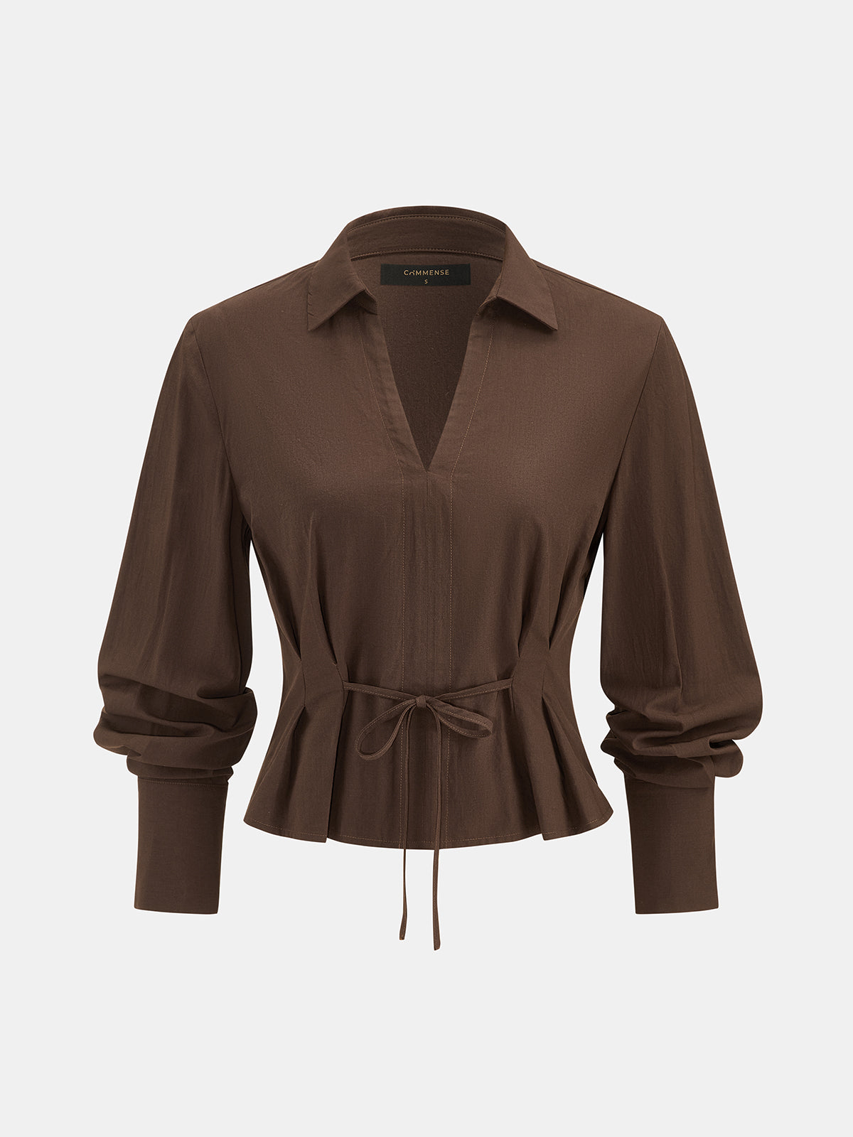 Tie‑Waist V‑Neck Cropped Shirt for Women Casual Summer Style