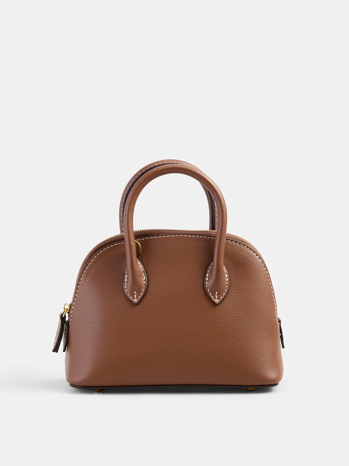 Mini Dome PU Handbag with Adjustable Shoulder Strap