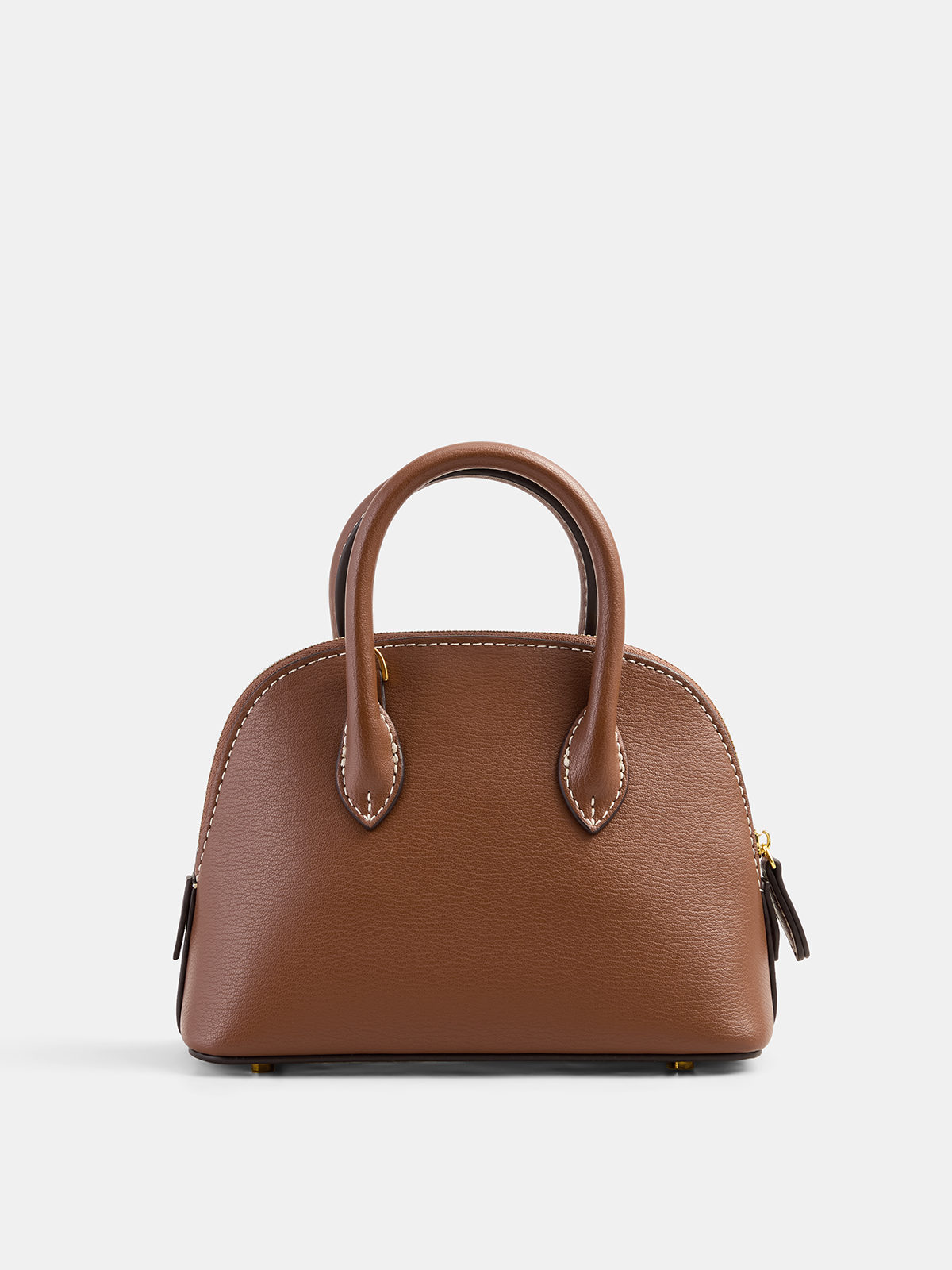 Mini Dome PU Handbag with Adjustable Shoulder Strap