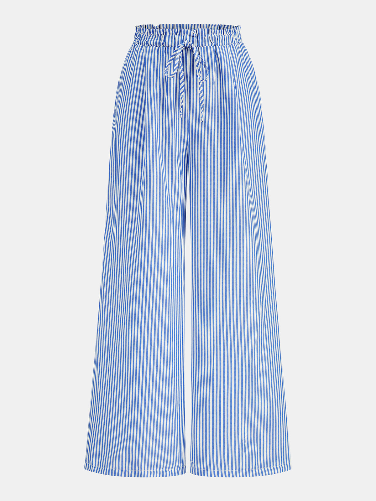 Ruched Striped Bandeau & Drawstring Pants Set Women's Fashion Co-ord