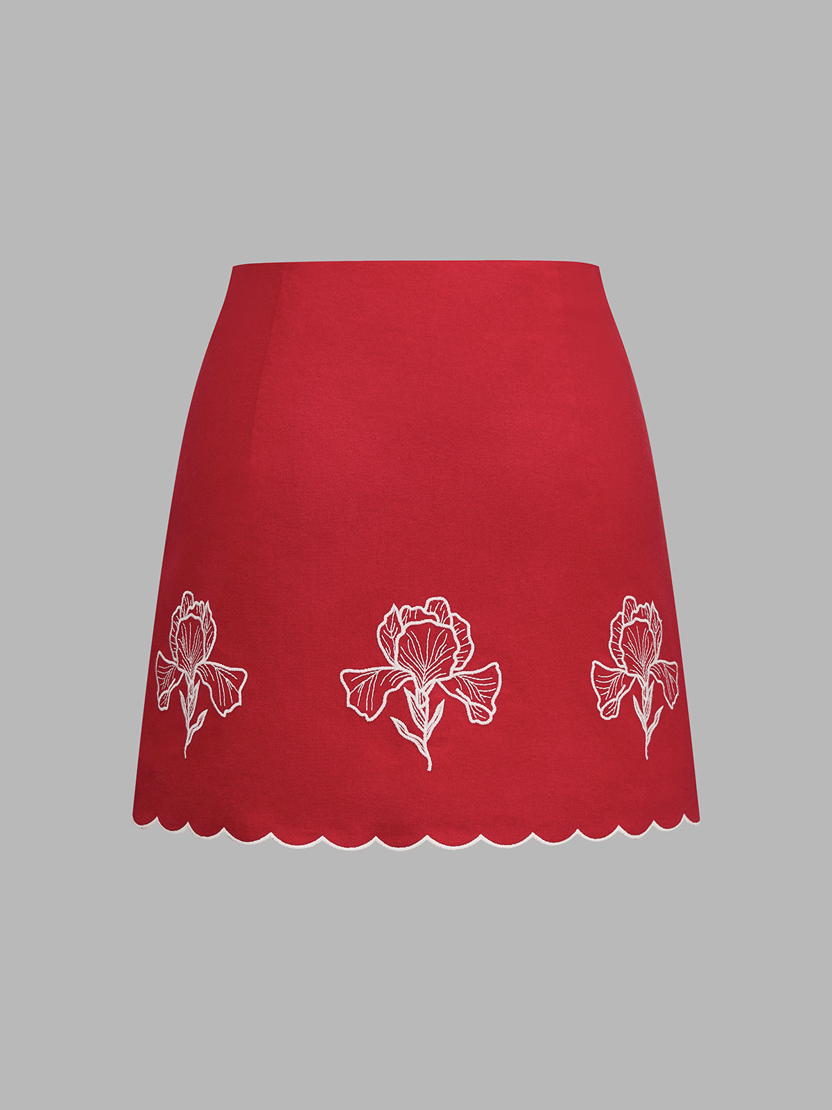 Embroidered Cotton Two Piece Skirt Set for Women Casual Wear