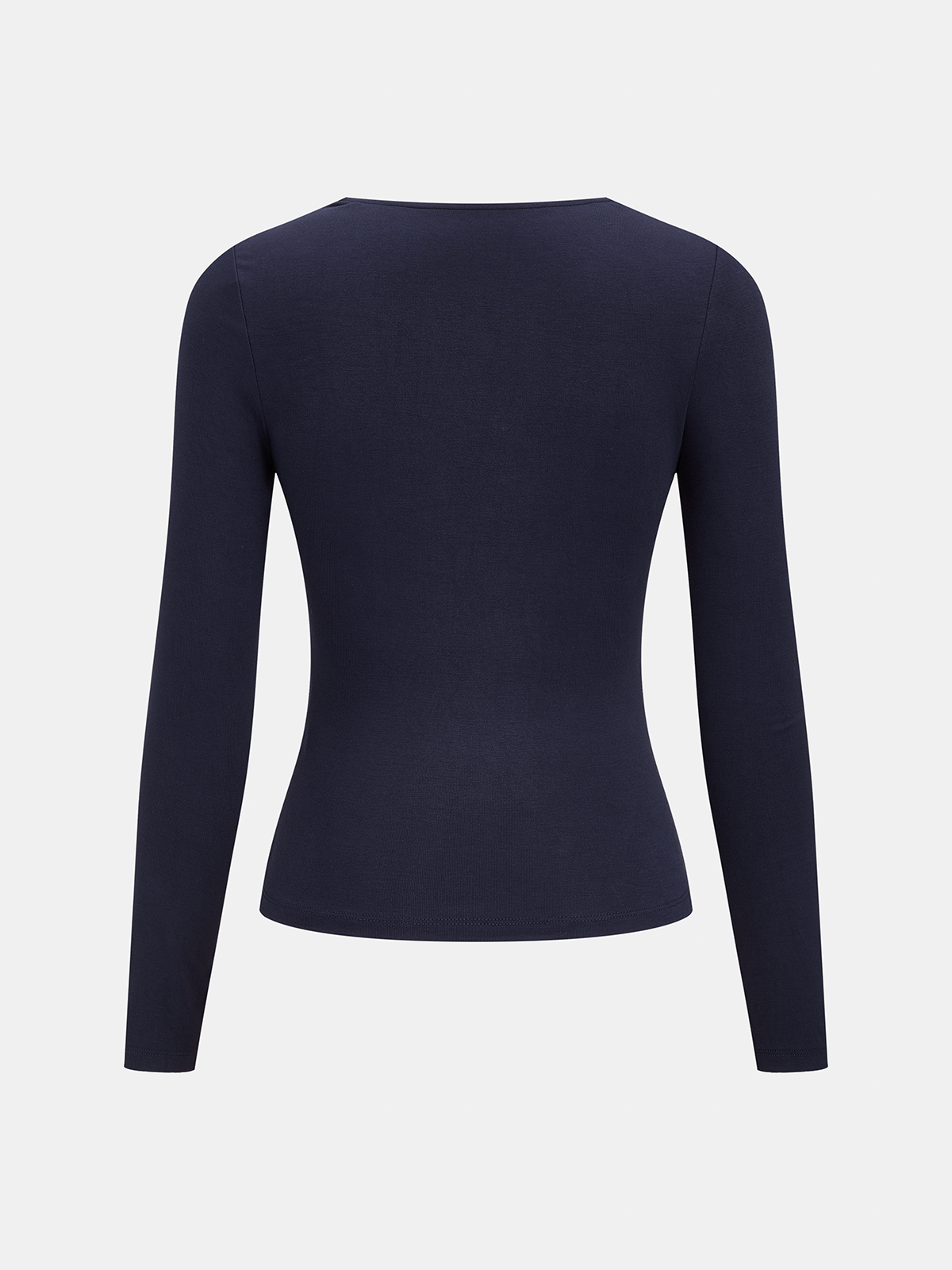 V-Neck Ruched Long Sleeve Top for Women Casual Fit