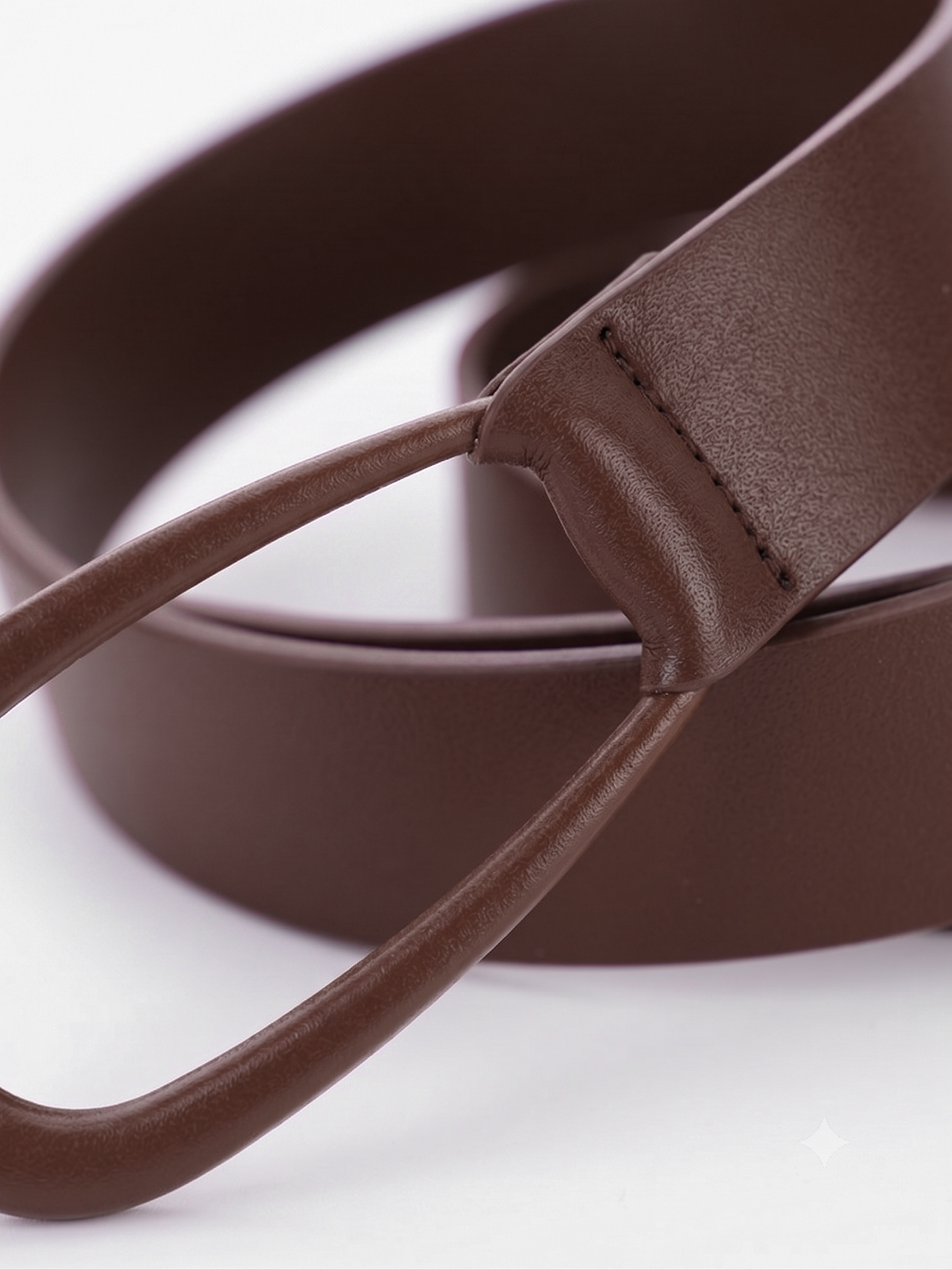 Minimalist Knot Buckle Genuine Leather Waist Belt for Women